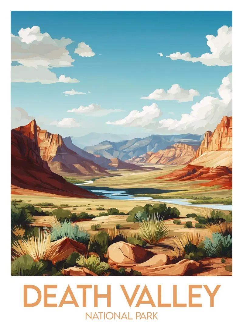Parco Nazionale della Valle della Morte poster con telaio in plastica da Frame the World
