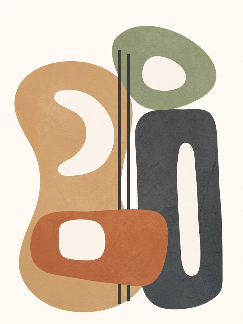 Modern Abstract Shapes 2 poster by cityart