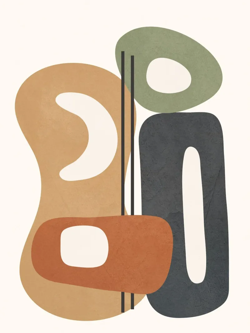Modern Abstract Shapes 2 alluminio dibond da cityart