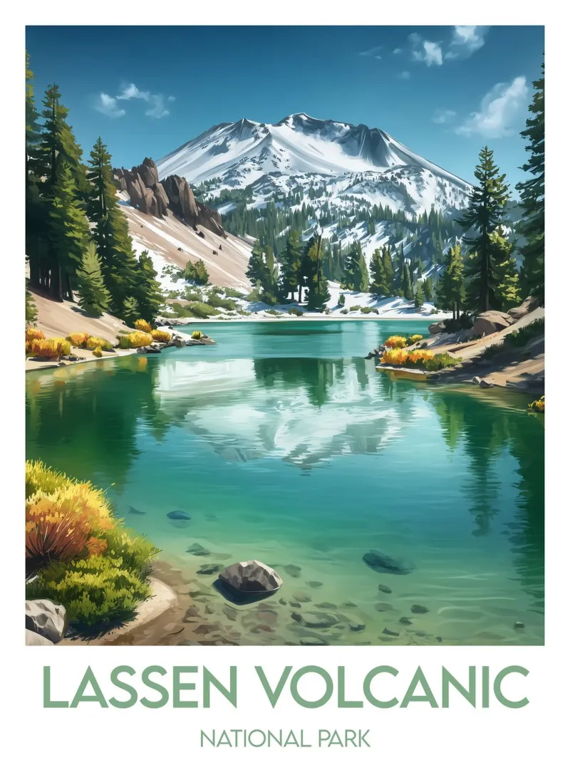 Parco nazionale vulcanico di Lassen poster da Frame the World