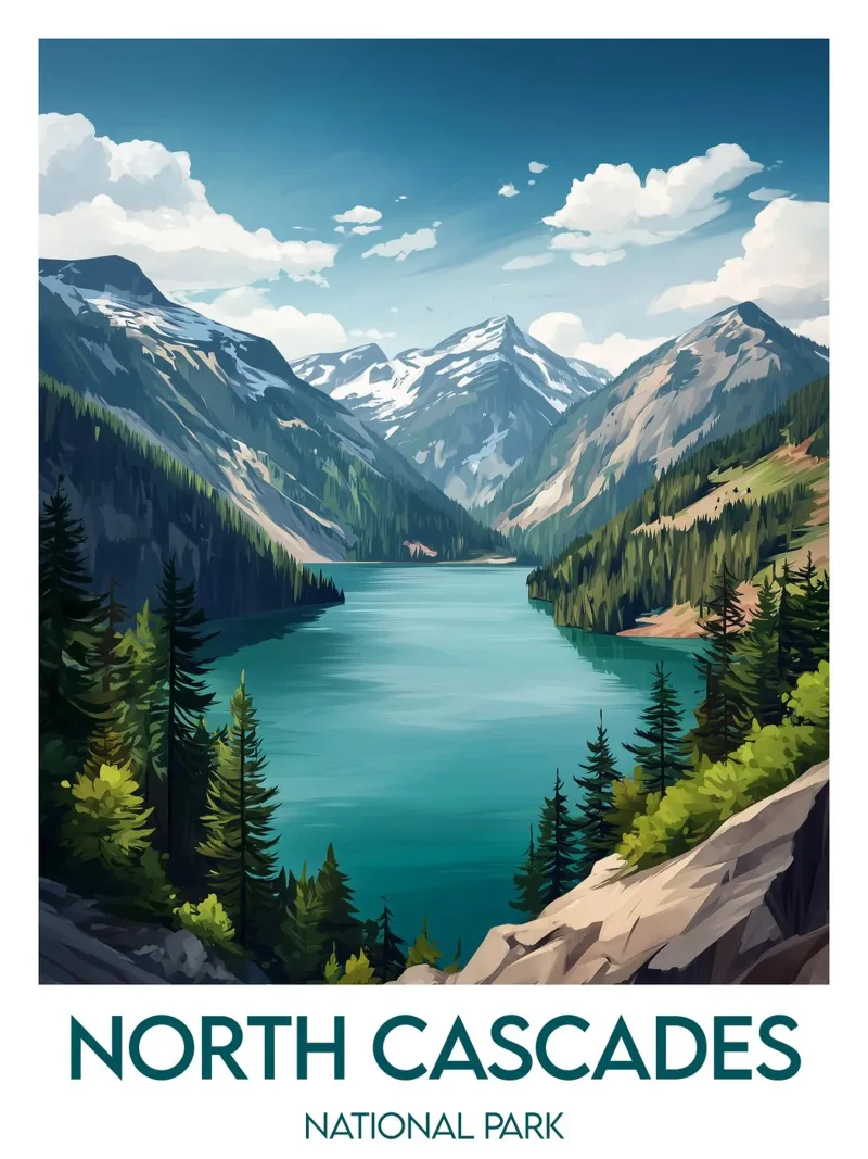 Parco Nazionale delle Cascate Settentrionali poster con telaio in plastica da Frame the World