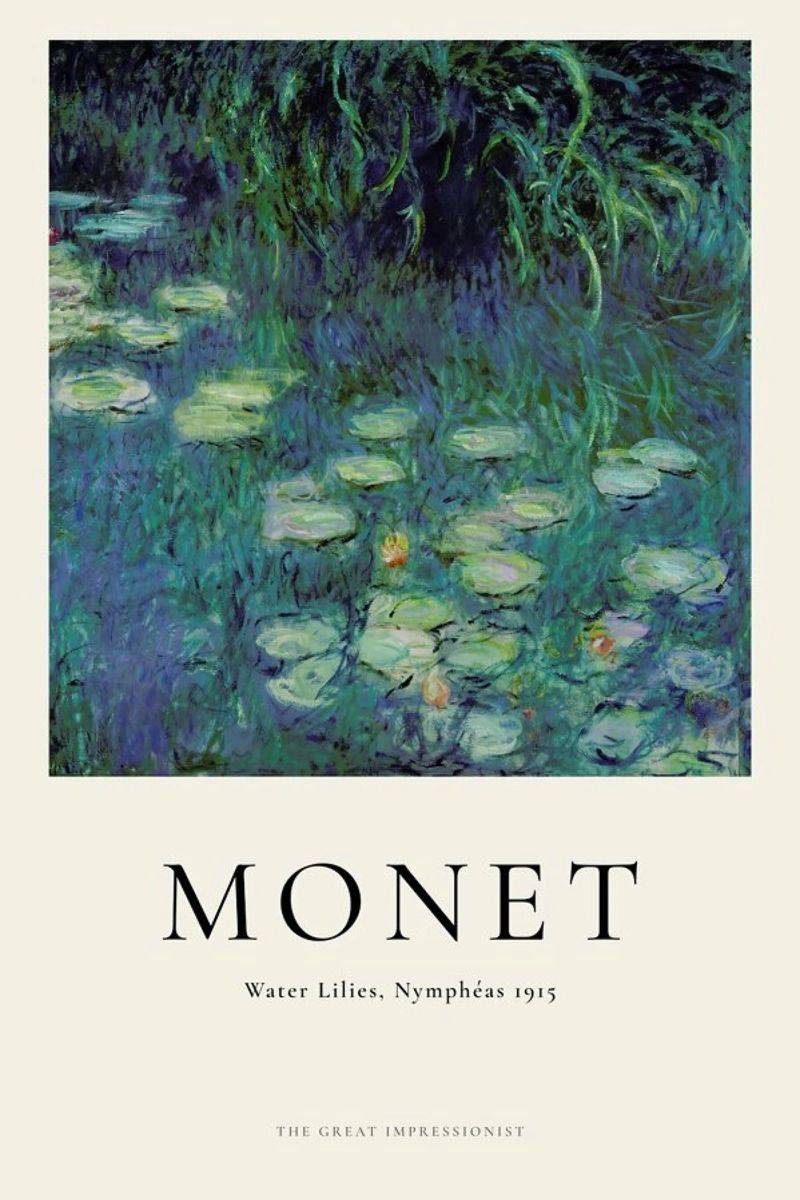 Monet - Water Lilies, Nymphéas poster de ARTOTHEK