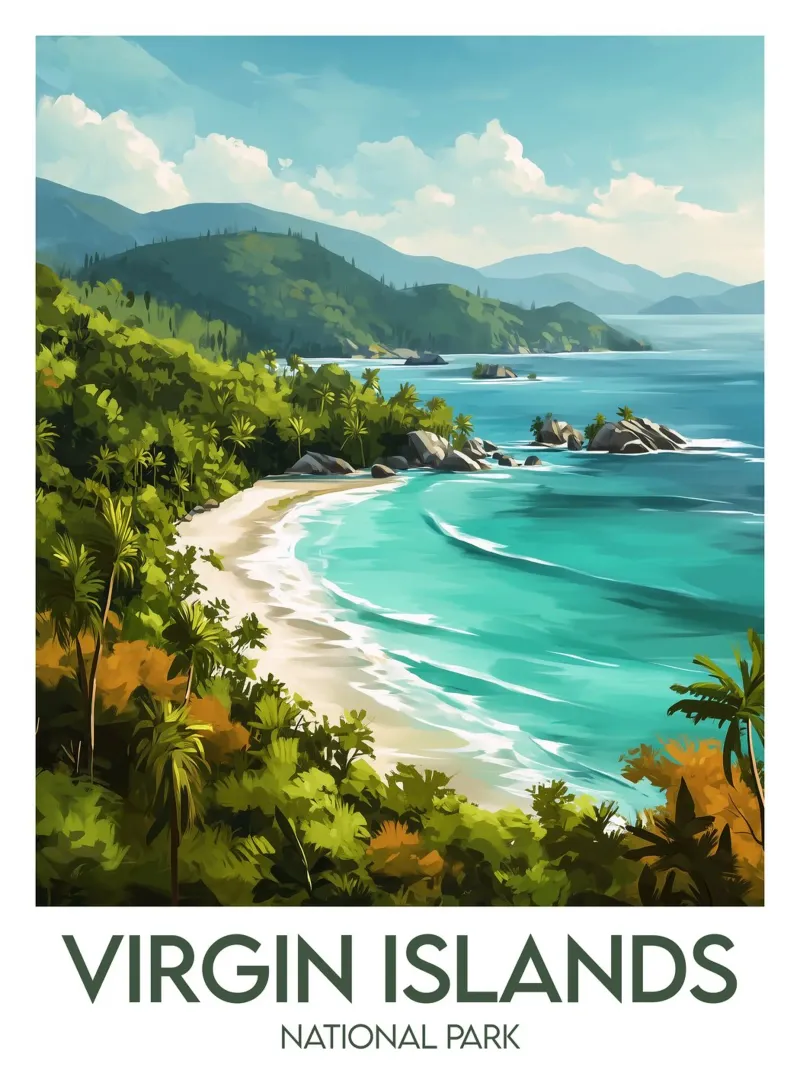 Affiche Jungferninseln-Nationalpark Poster von Frame the World