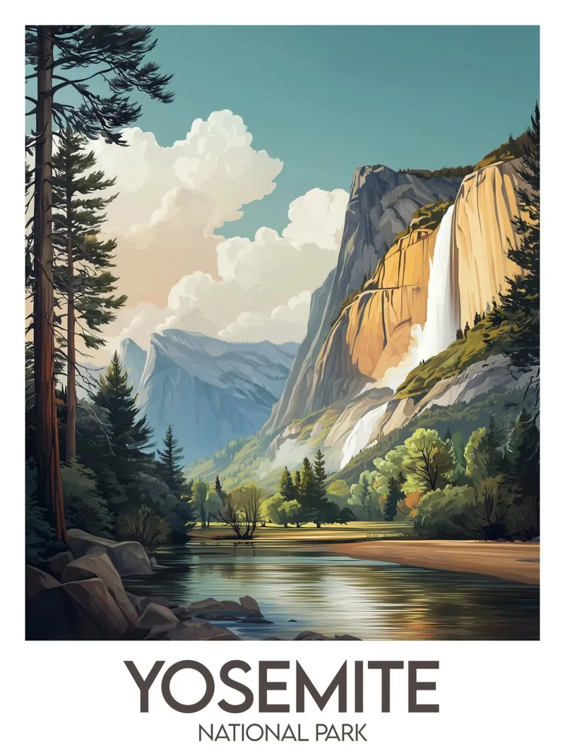 Affiche Yosemite poster con telaio in plastica da Frame the World