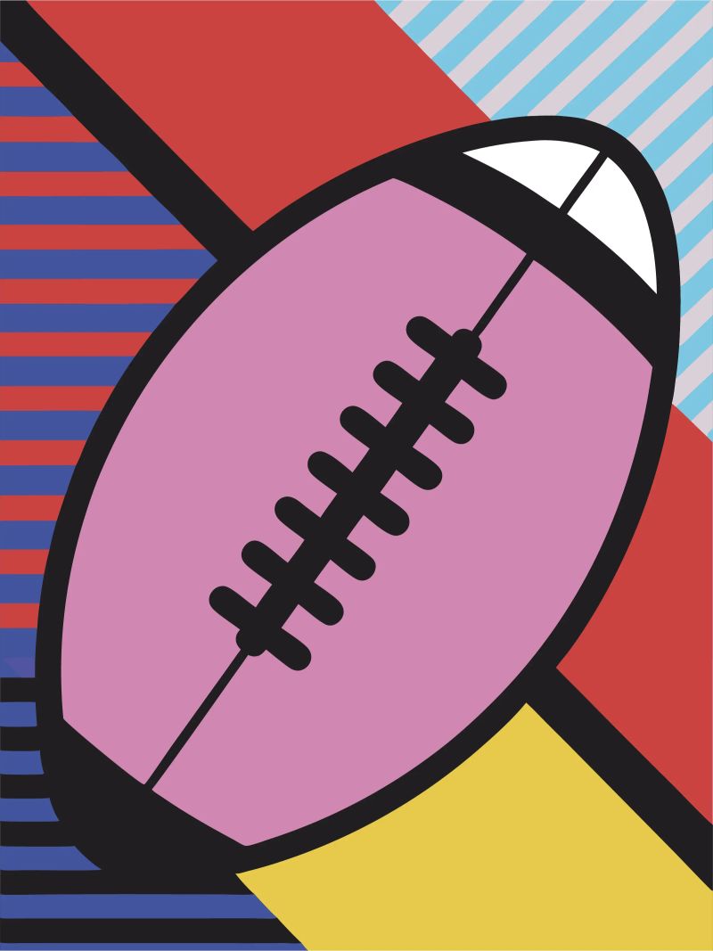 Ballon de rugby poster de LOOK DIFFERENT