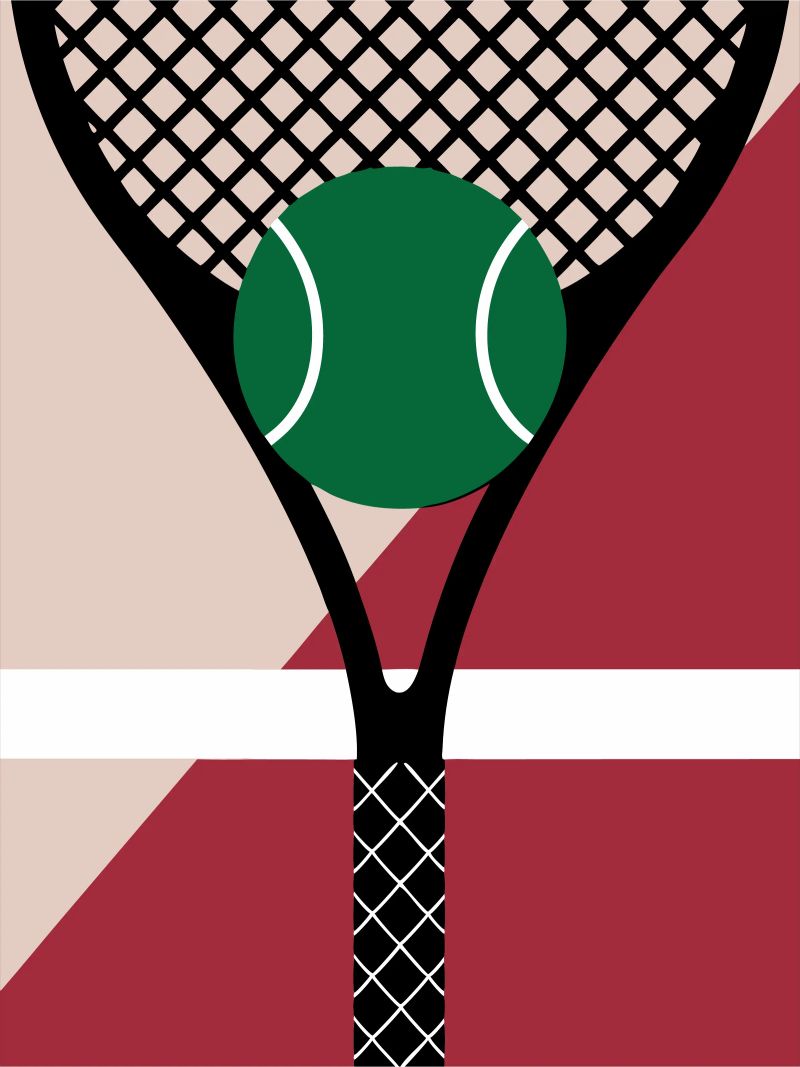 Tennis ball poster by LOOK DIFFERENT