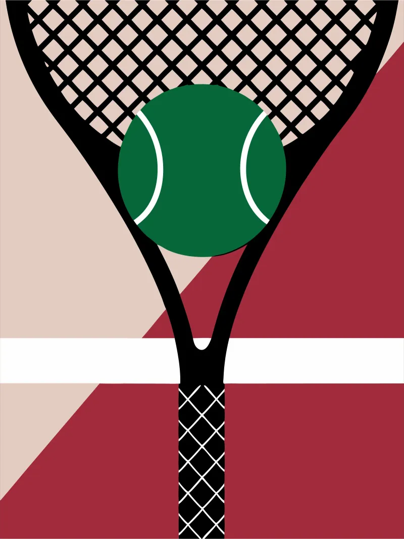 Tennis ball poster by LOOK DIFFERENT
