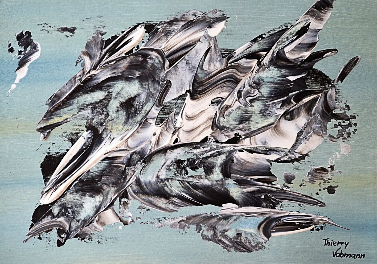 MESSAGE FROM THE HEART 19 Hahnemühle von Thierry Vobmann Abstract painting