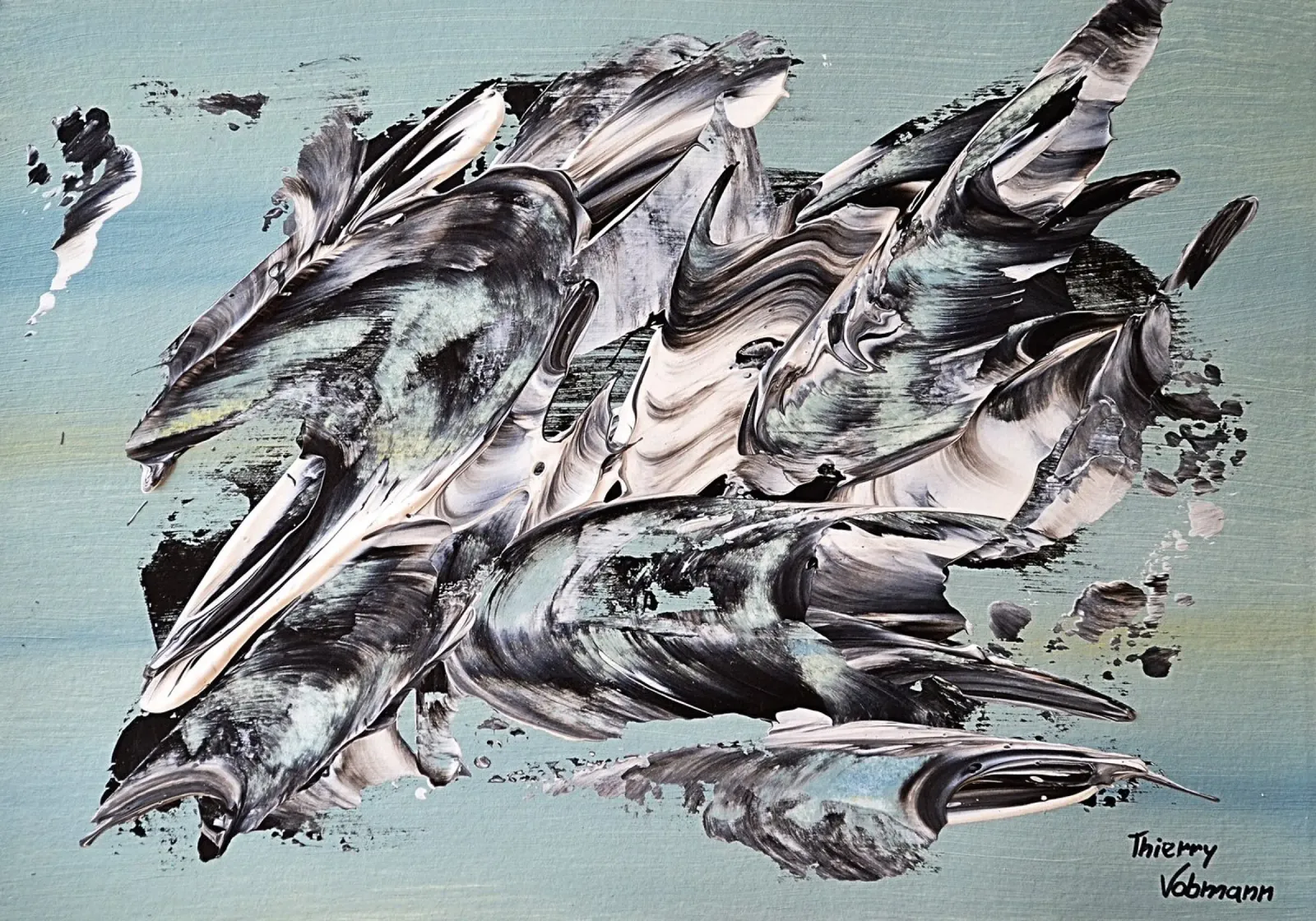MESSAGE FROM THE HEART 19 pannello forex da Thierry Vobmann Abstract painting