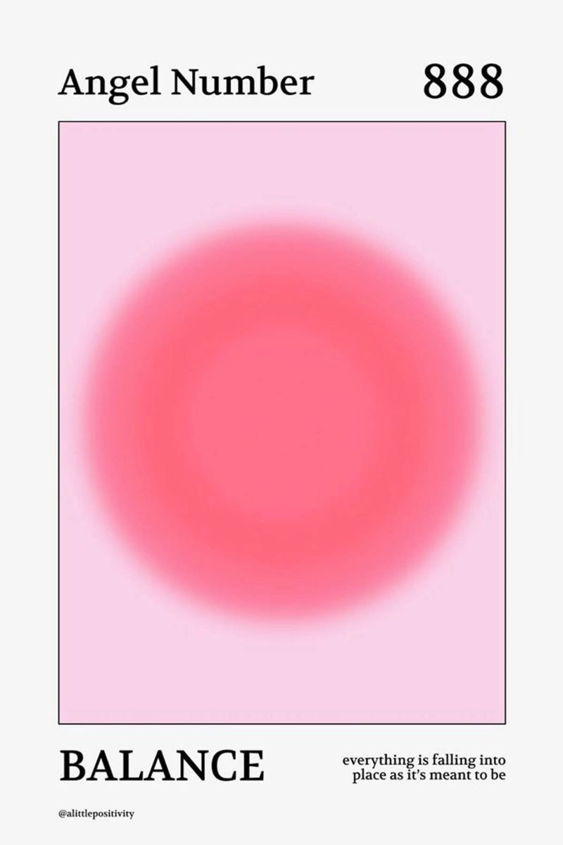 Engel Nummer 8 Balance Poster von Witon name shop