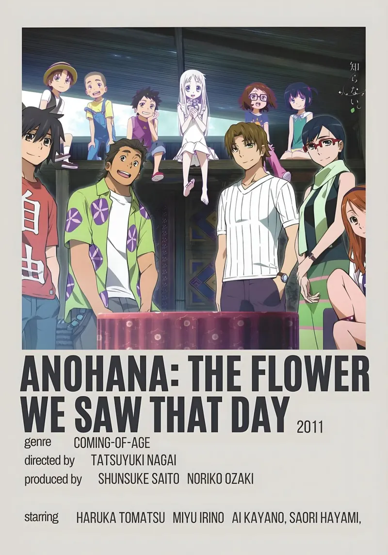 ANOHANA THE FLOWER WE SAW THAT DAY 2011 poster con telaio in plastica da Totoya