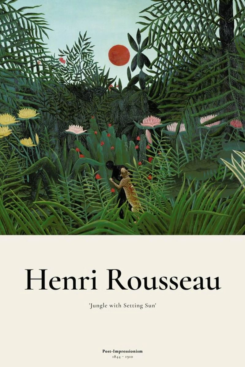 Rousseau - Jungle with Setting Sun poster by ARTOTHEK