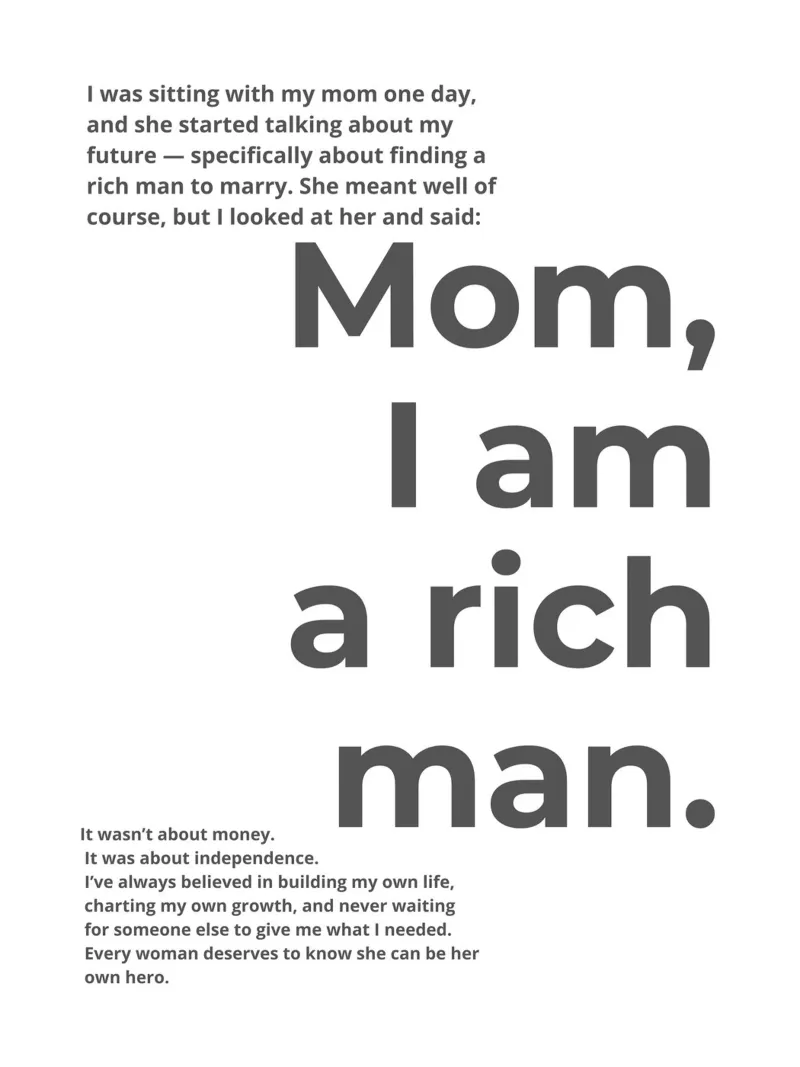 mom,i am a rich man poster da ramosashop