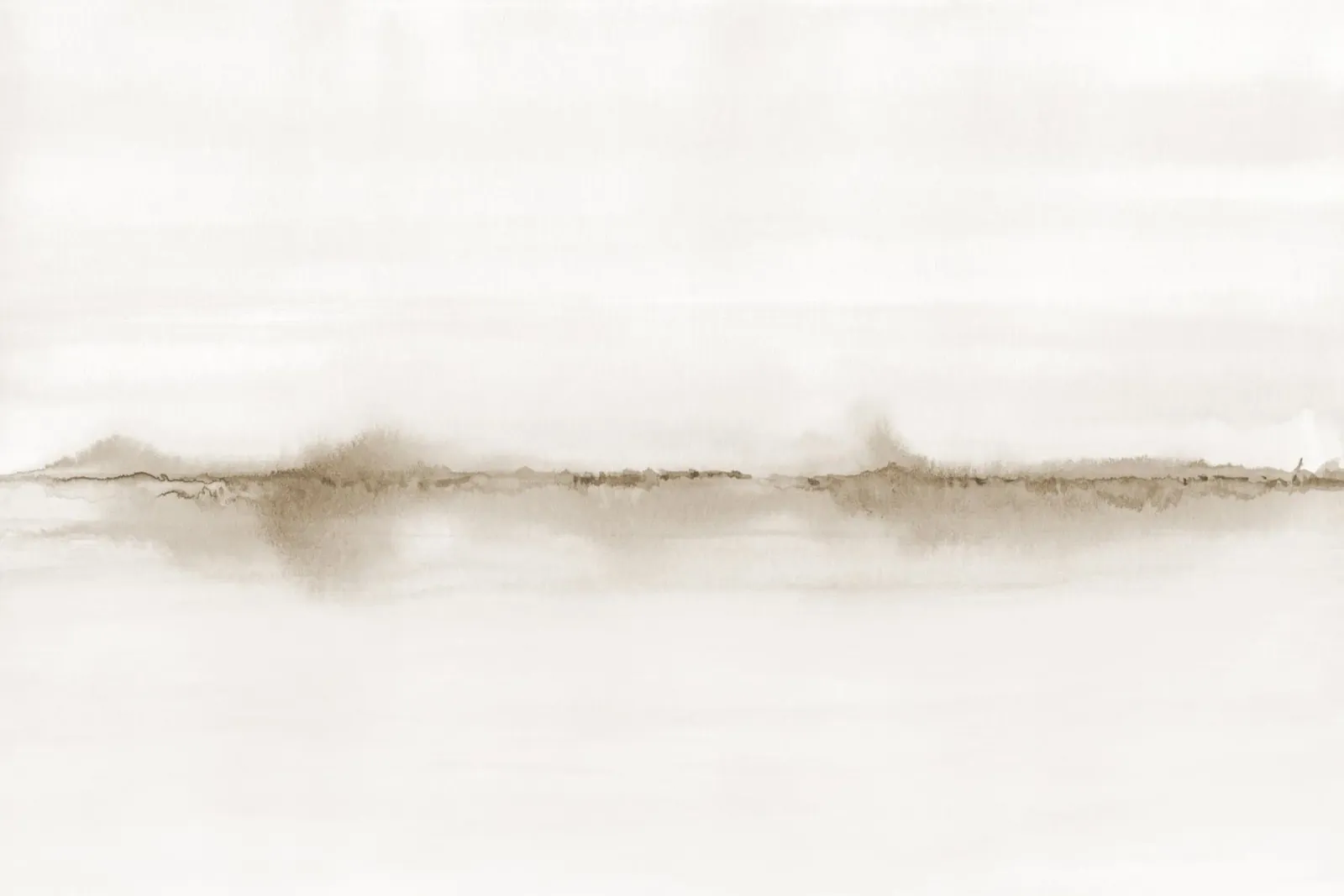 Paesaggio minimalista beige poster con telaio in legno da NouveauPrints