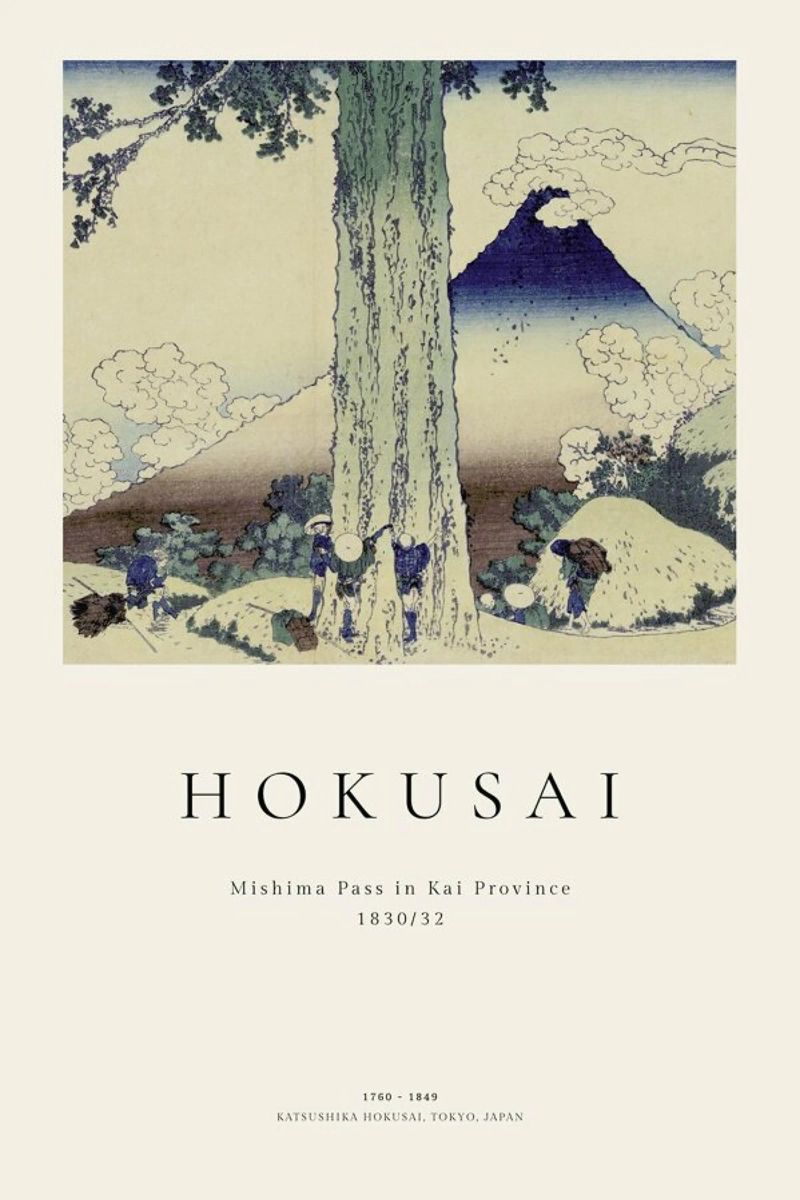 Hokusai - Mishima Pass in Kai Province poster by ARTOTHEK