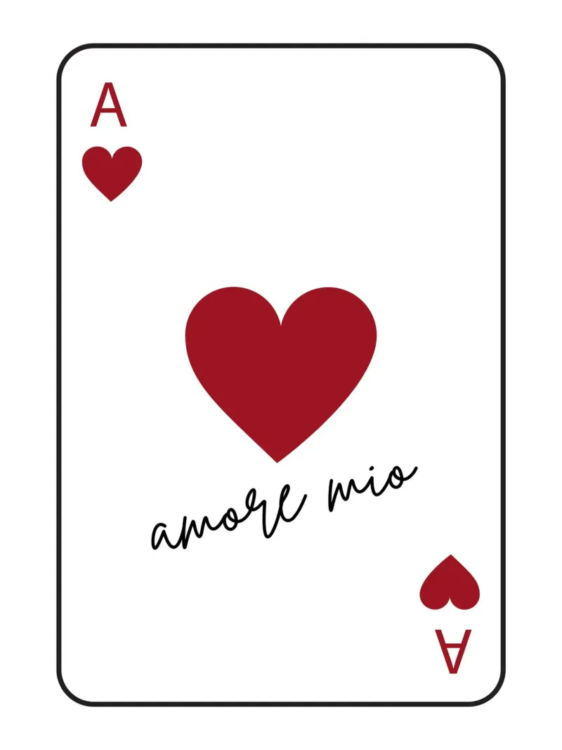 playing card love poster da ramosashop
