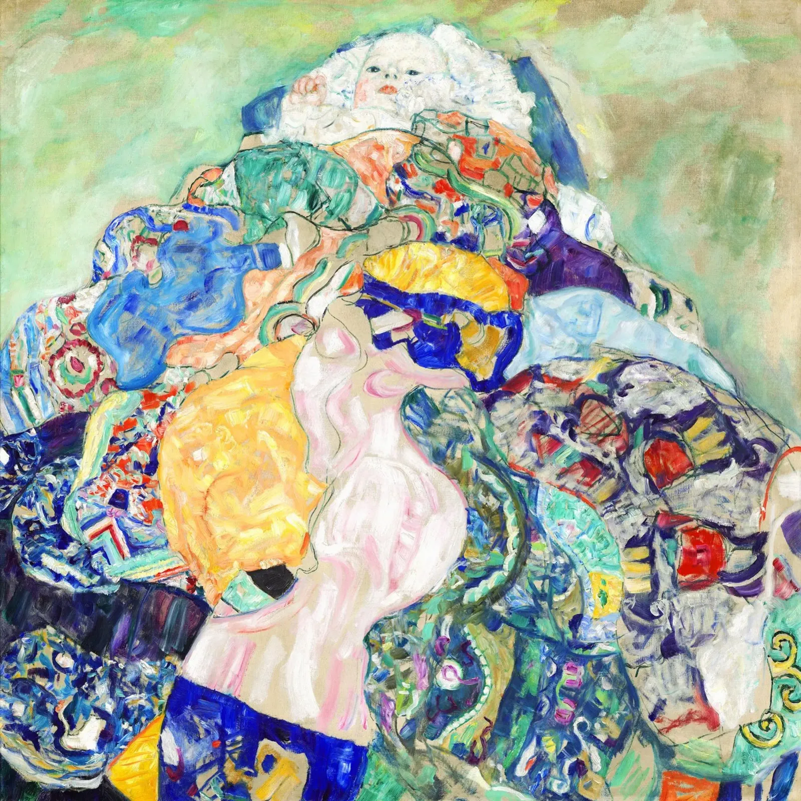 Gustav Klimt’s Baby (Cradle) 1917 pellicola backlit da Gustav Klimt ART Prints