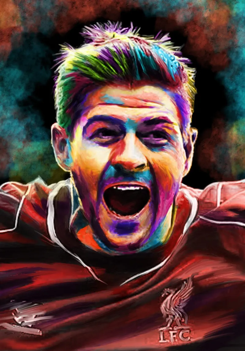 Steven Gerrard astratto colorato pop art pellicola backlit da Hantamrata