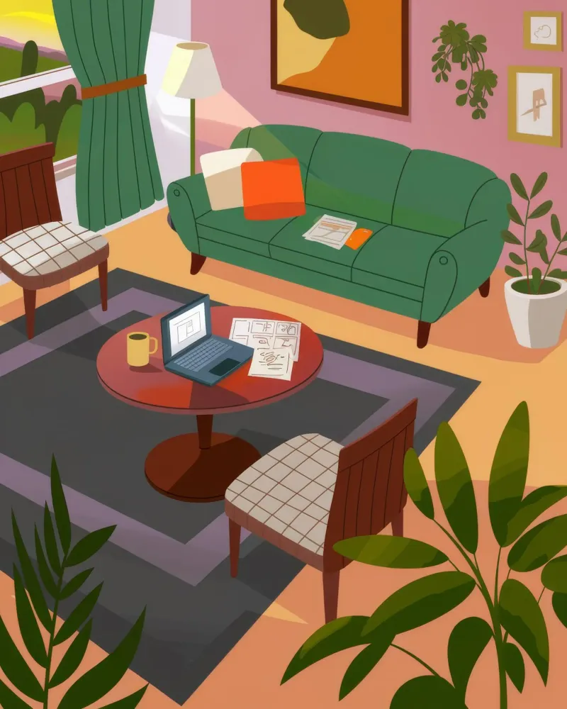 Modern Living Space forex plate by Fine Sanctuary
