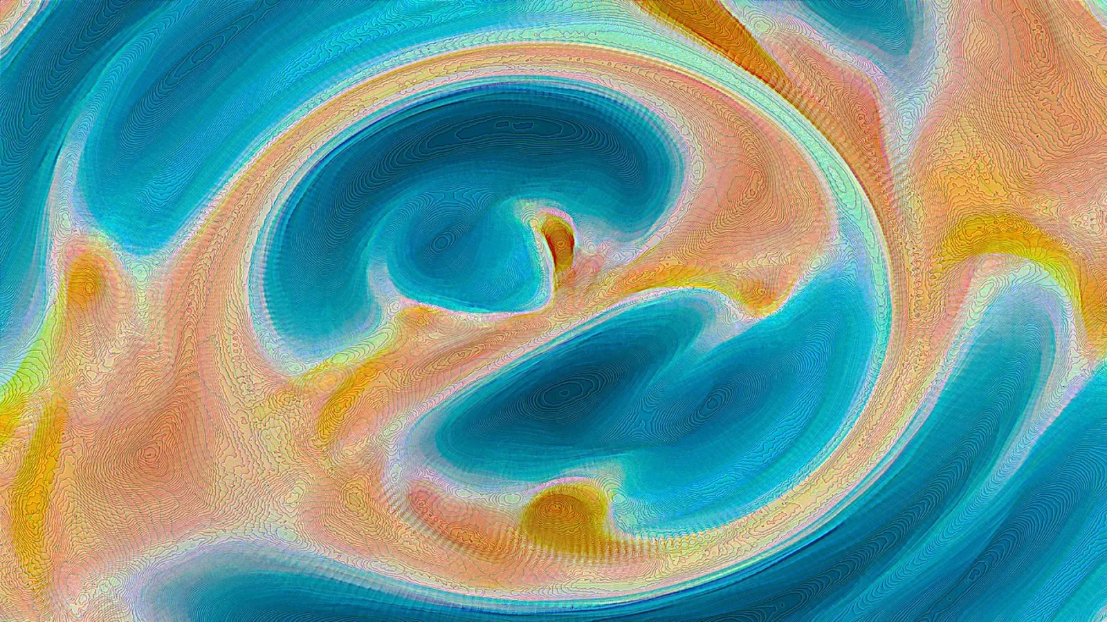 Lagune virtuali in blu e turchese pellicola backlit da Gürsel Yesil Digital Art