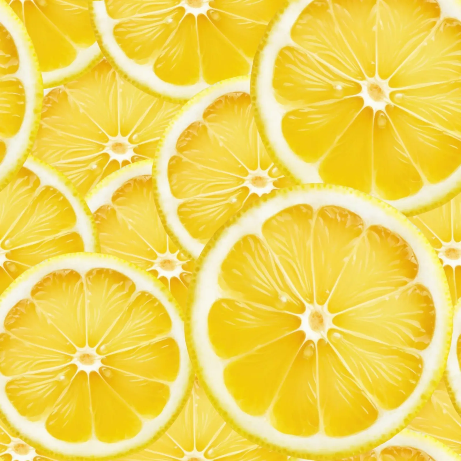 Lemon Slices Pattern – Fresh, Citrus Design canvas by Stilrausch