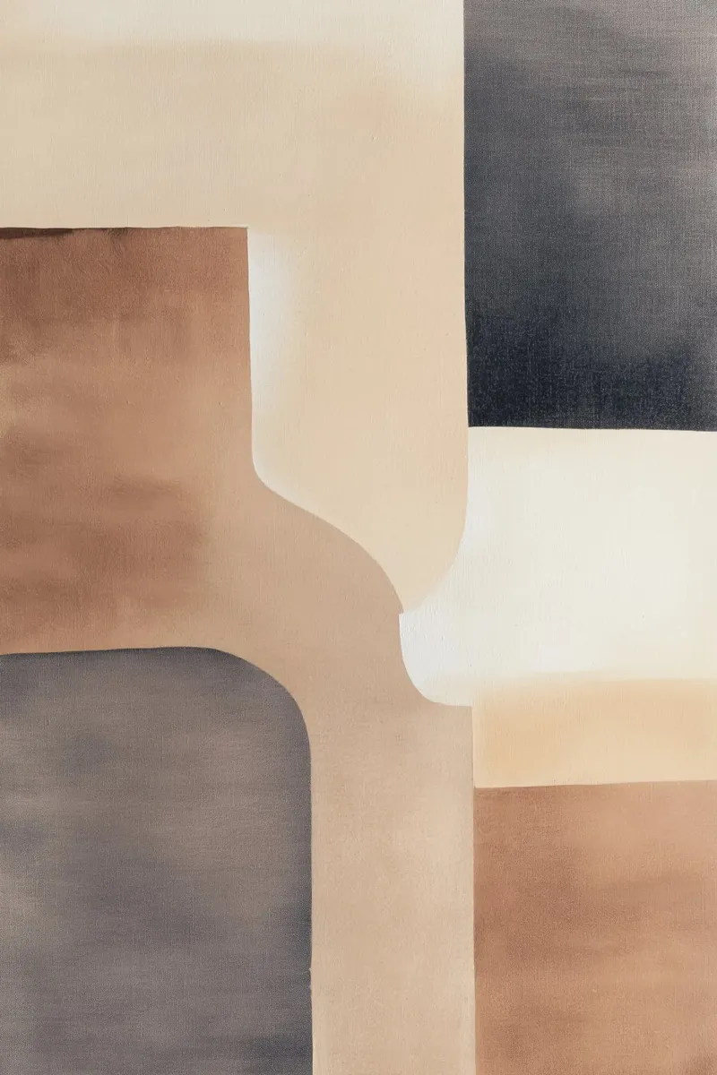 Geometría abstracta en tonos tierra hahnemühle de Melloi Art Print
