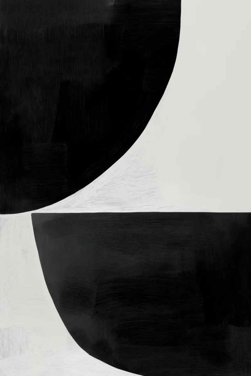 Arte geometrica in bianco e nero carta hahnemühle da Melloi Art Print