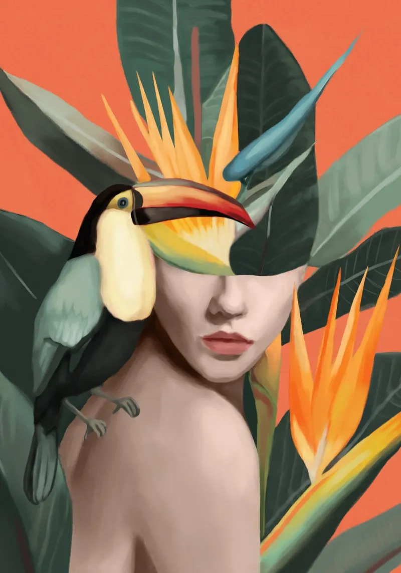 Tropical Reverie 2 canvas by Nadjaa