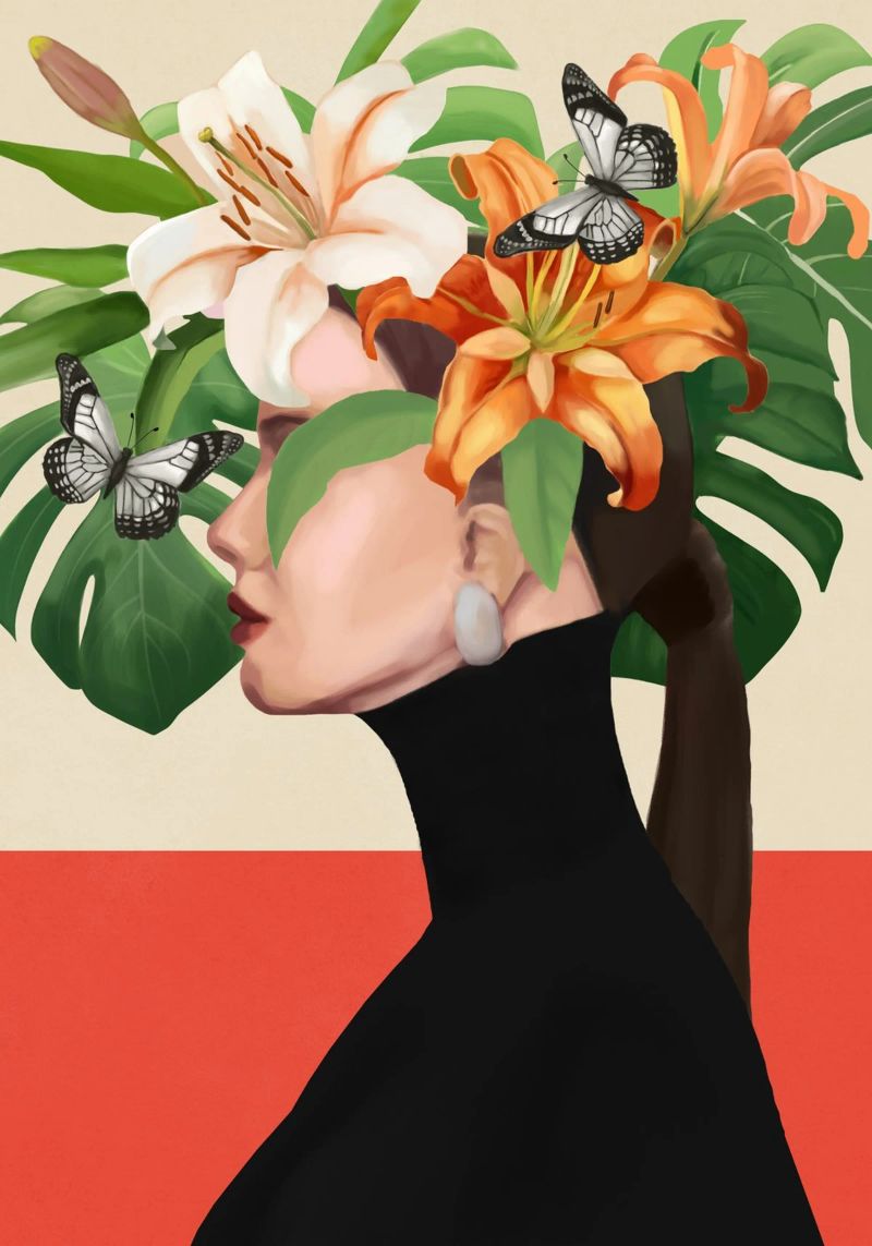 Floral Serenity poster by Nadjaa