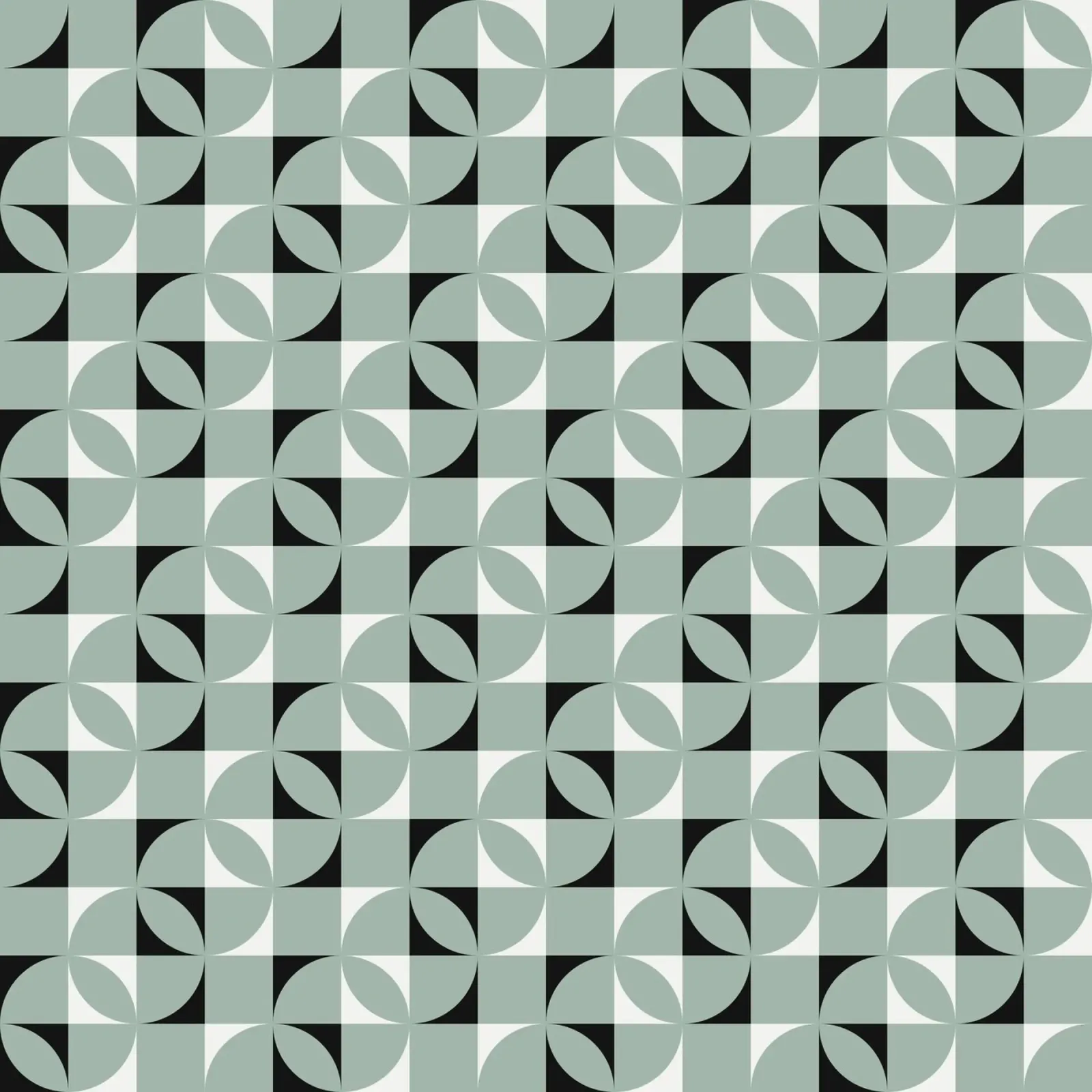 Green grid geometrical pattern canvas by Little Dean