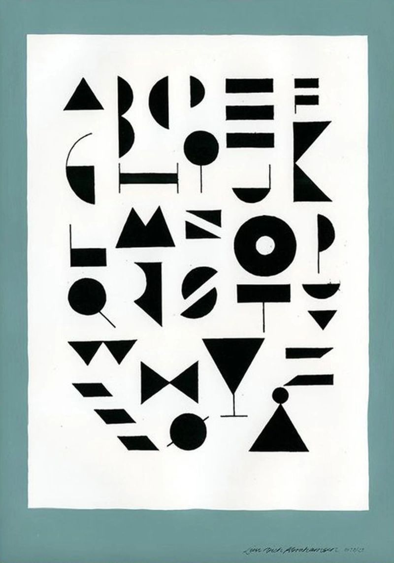 Alfabeto Reseda poster de Birgitpopshop