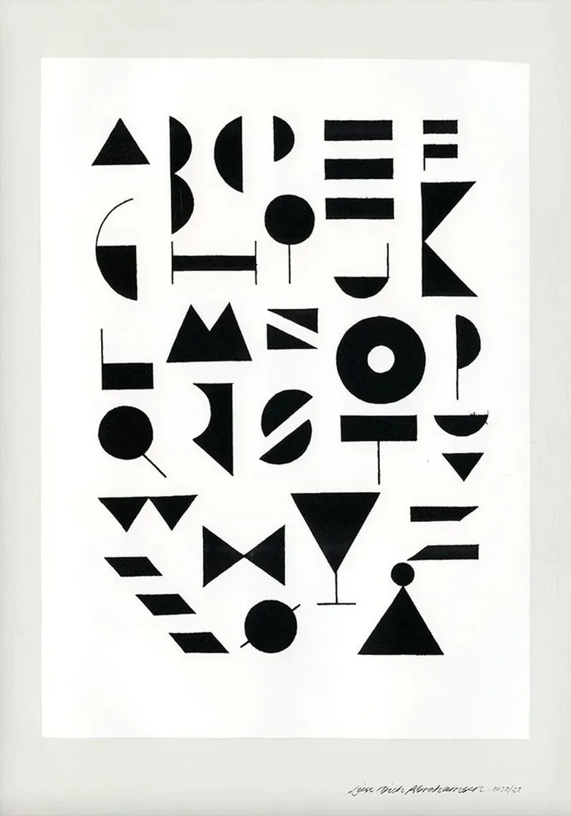 Ghiaccio alfabetico poster da Birgitpopshop