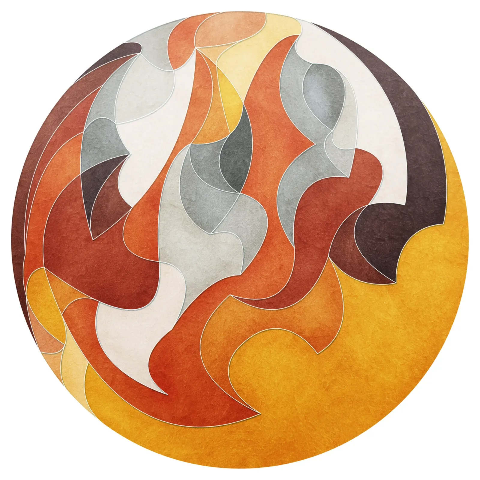 Flow - Mandala astratto pellicola backlit da lovely lines