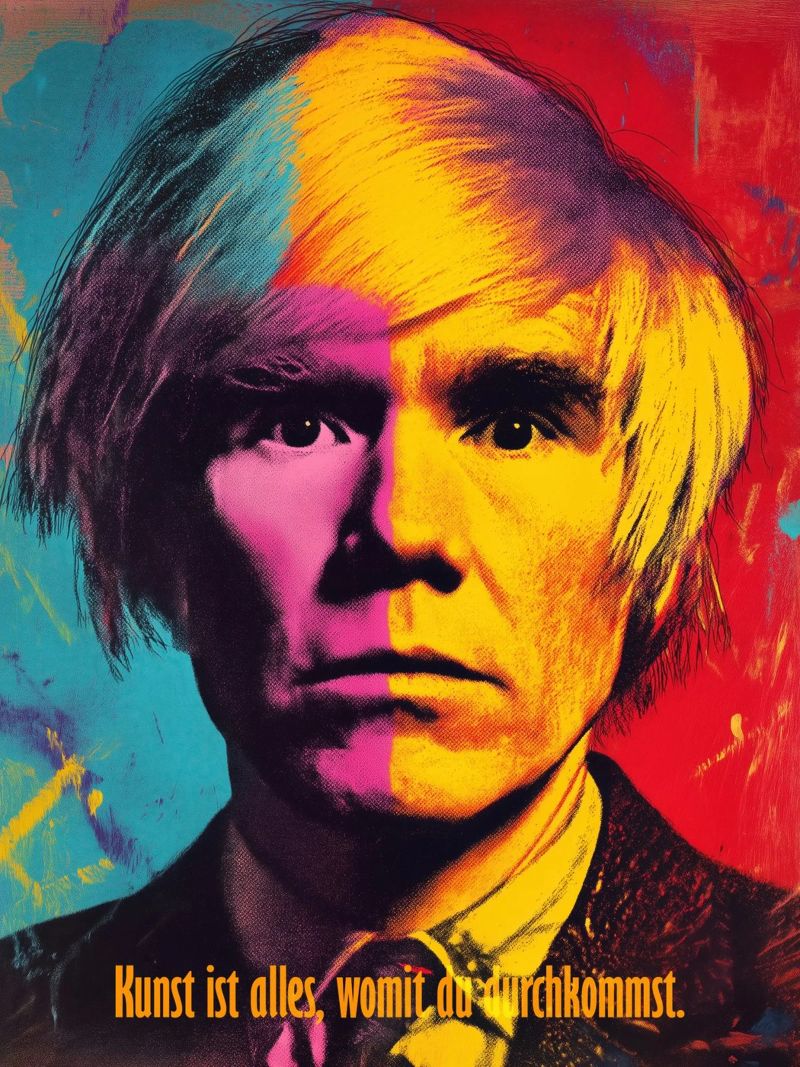 Kunst Ist Alles Womit Du Durchkommst | Andy Warhol Porträt Poster von Autofocus