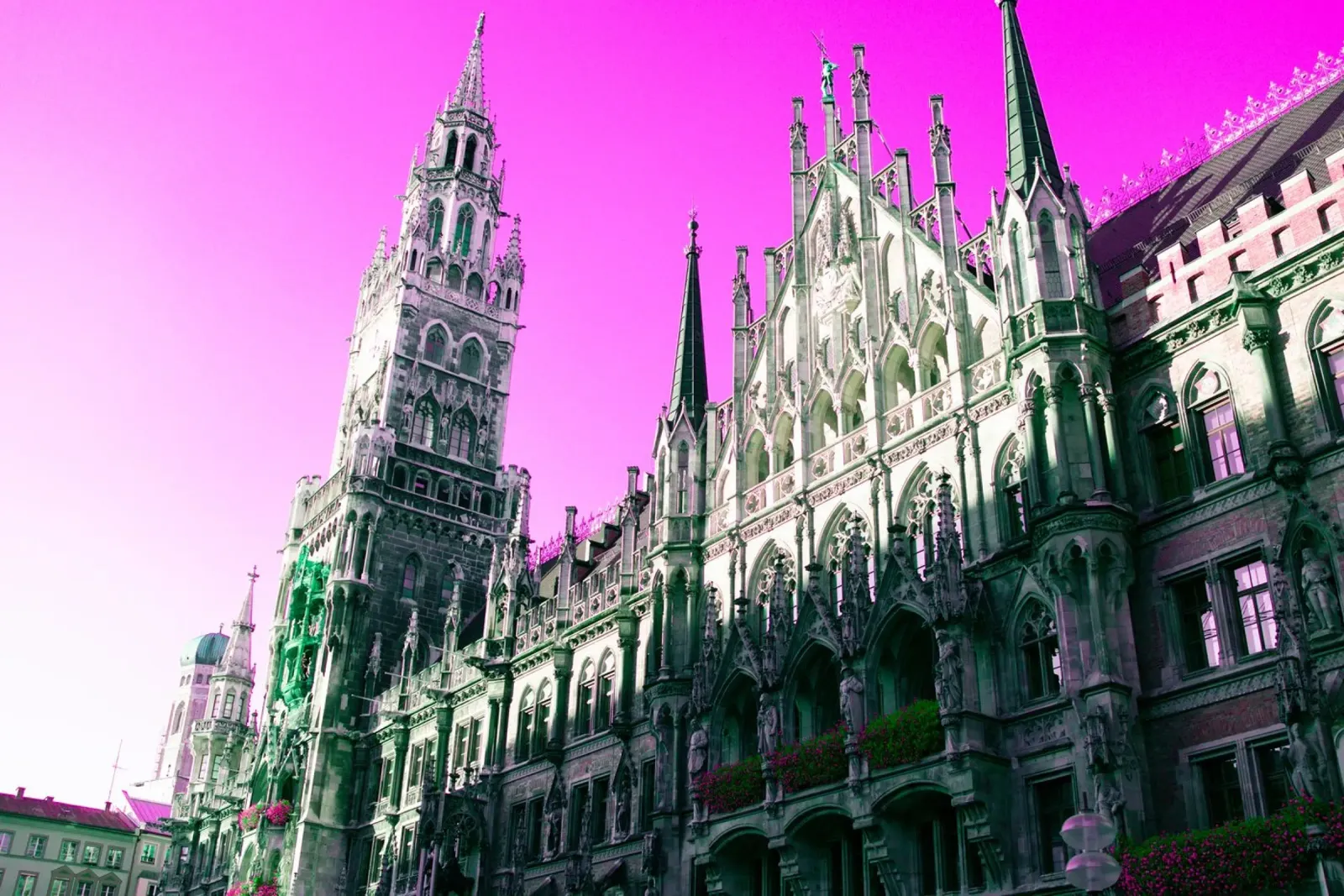 München ist bunt poster con telaio in plastica da Jonas Klein