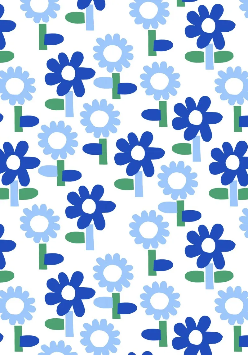 Gartenblumen poster met kunststof frame van Lisa Jasmin Bauer