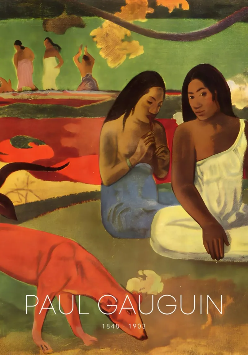 Gauguin Tahitianische Frauen Post-Impressionistischer Tropischer Kunstdruck Leinwand von NorwesClub