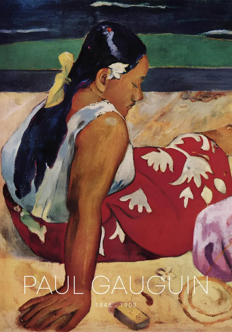 Gauguin Tahitiaanse vrouw liggend Post-Impressionist Print canvas met Baklijst van NorwesClub