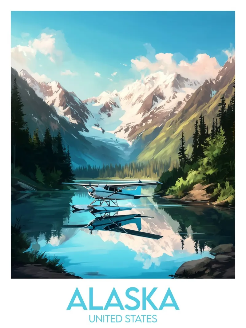 Affiche Alaska alluminio dibond da Frame the World