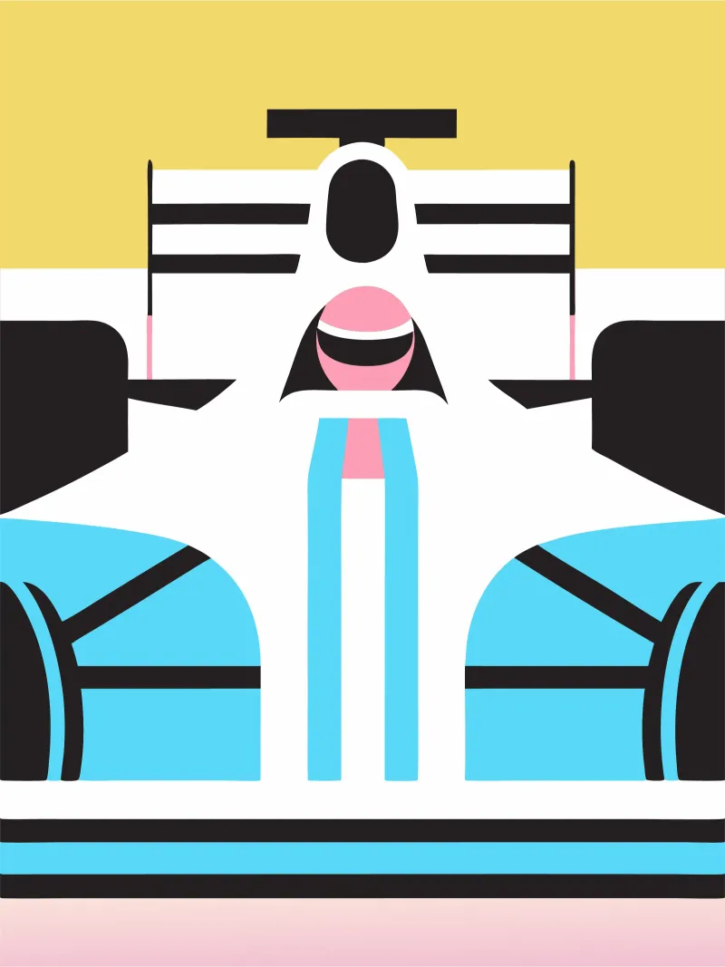 Formula Racing poster con telaio in plastica da LOOK DIFFERENT