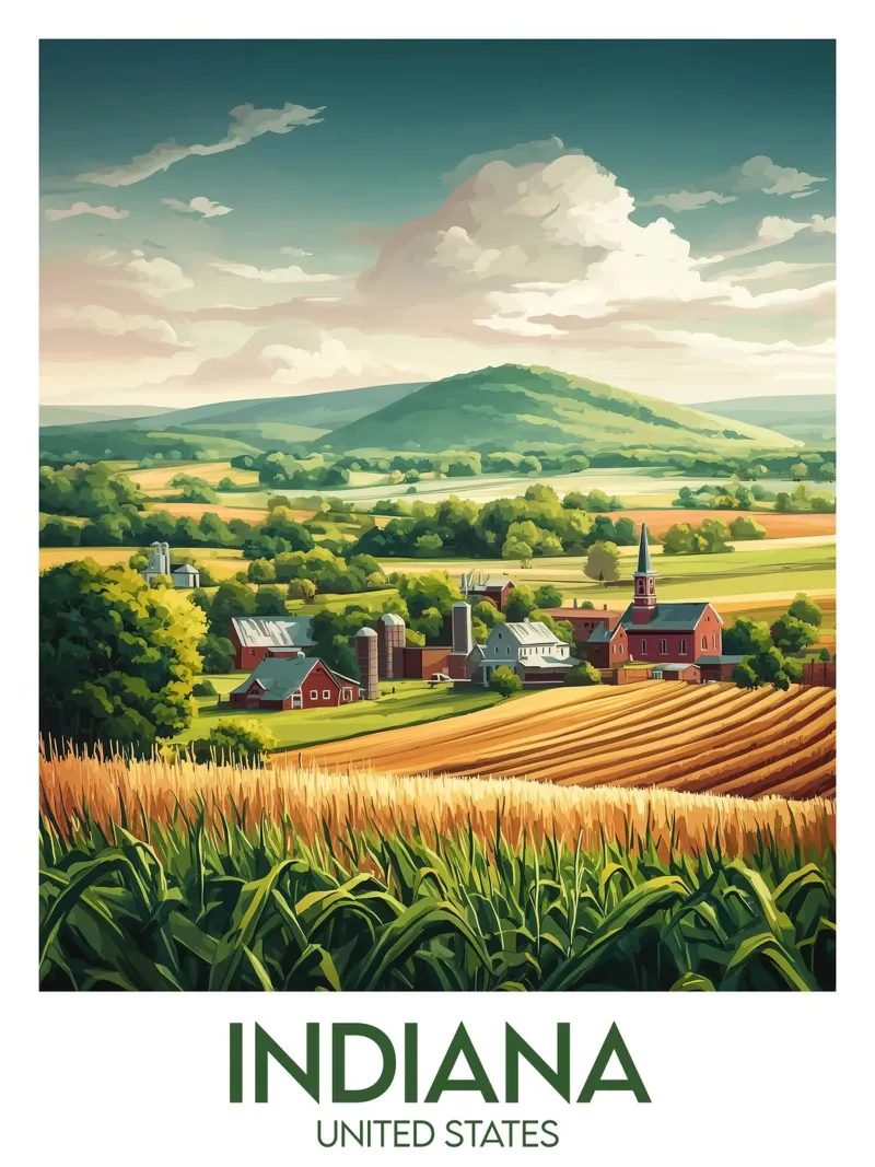 Affiche Indiana tela con Cornice a cassetta da Frame the World