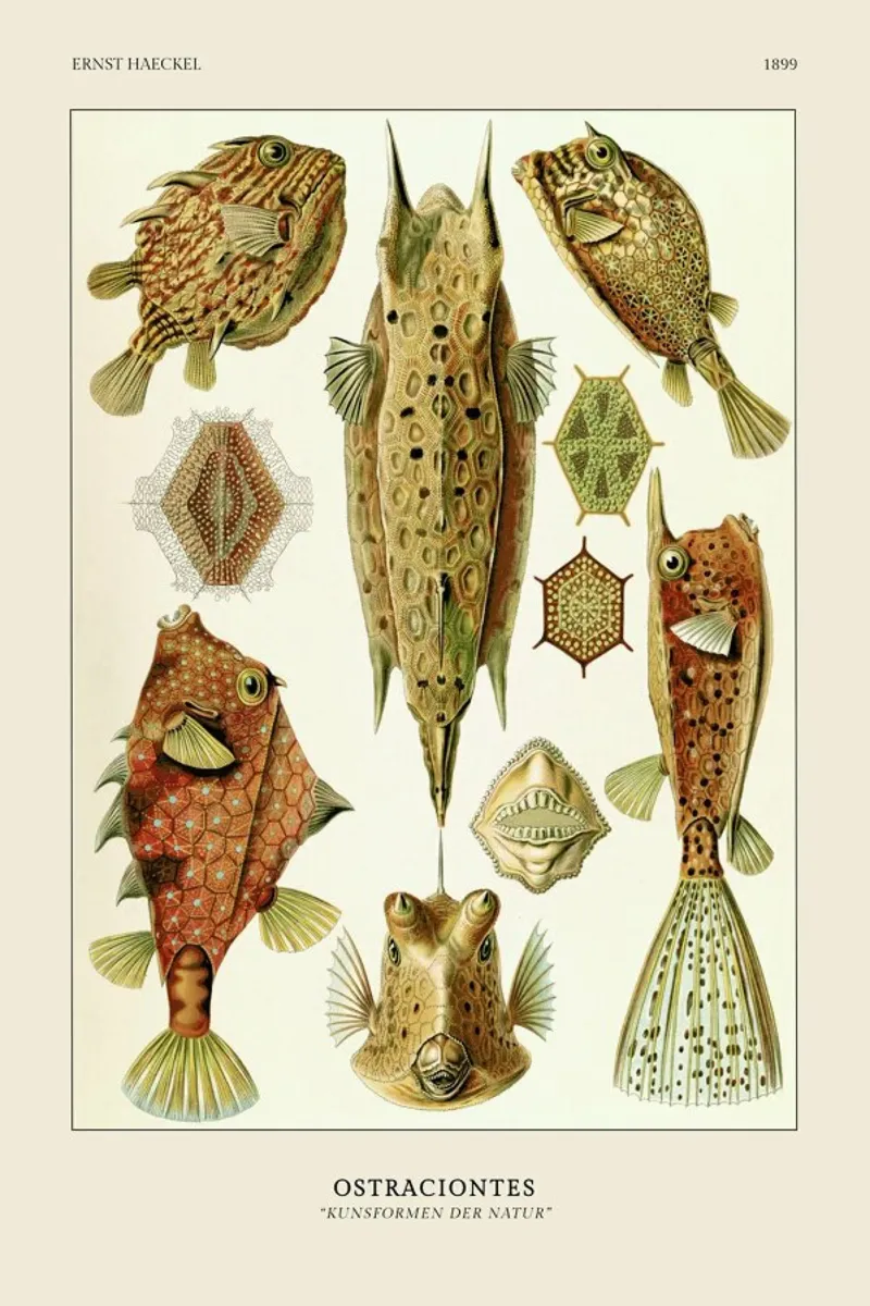 Haeckel - Ostraciontes pellicola backlit da ARTOTHEK
