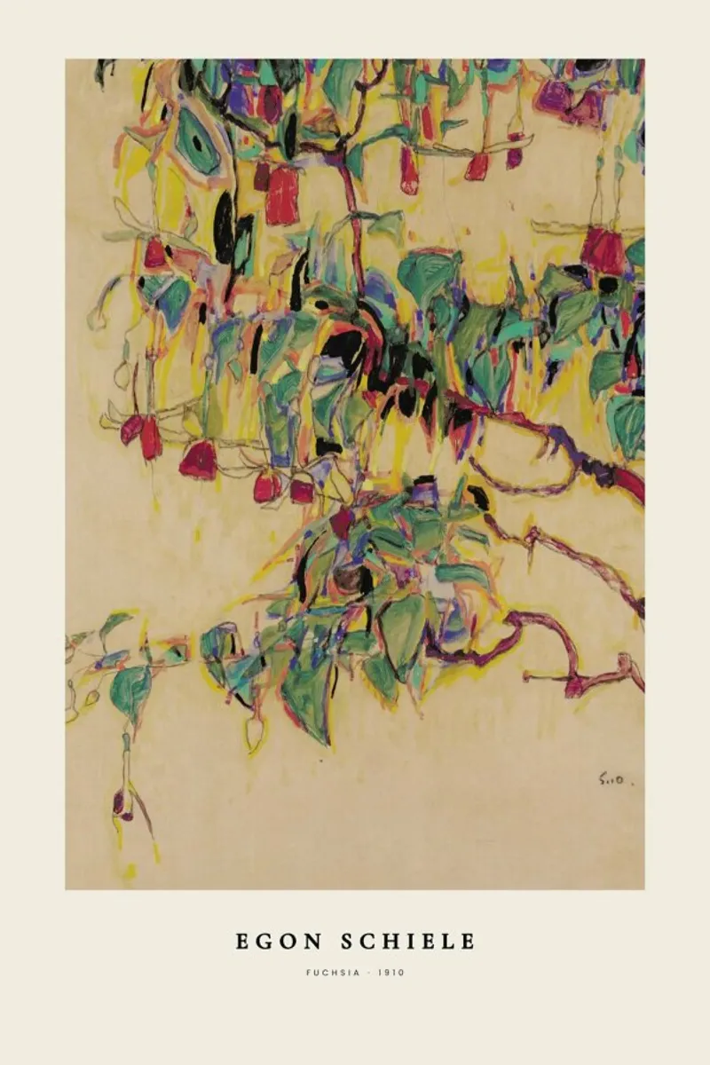 Schiele - Fuchsia poster da Vintage by JUNIQE