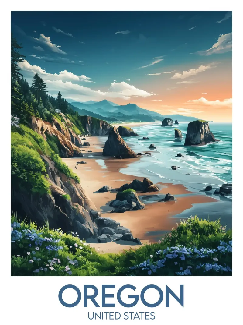 Oregon posters alu-dibond by Frame the World