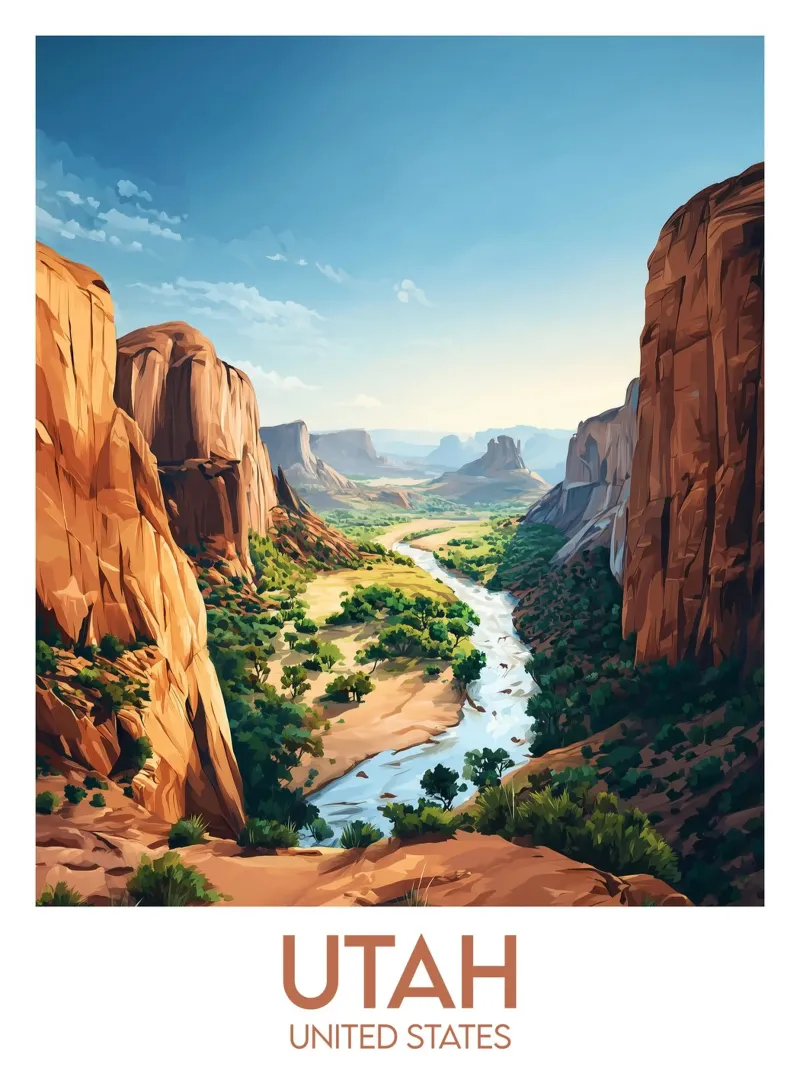 Utah-Plakate Acryl-Glas von Frame the World
