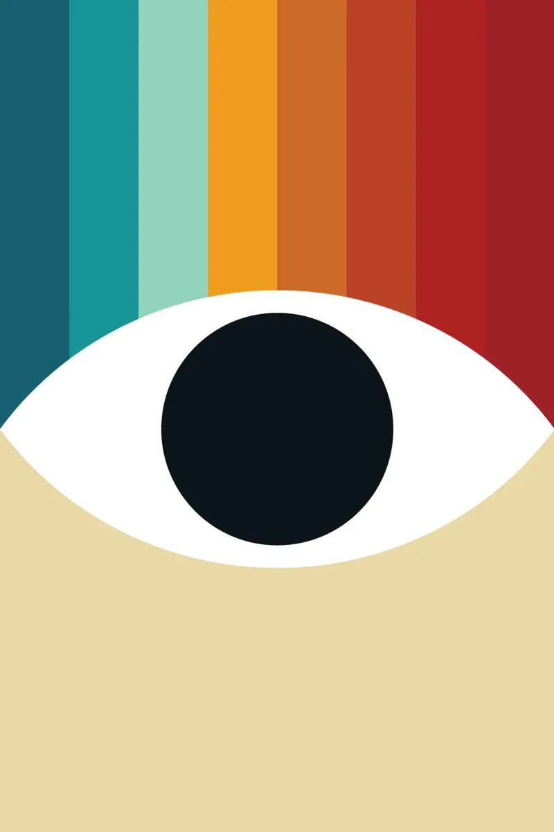 Eye Retro Rainbow alluminio dibond da galihstudio