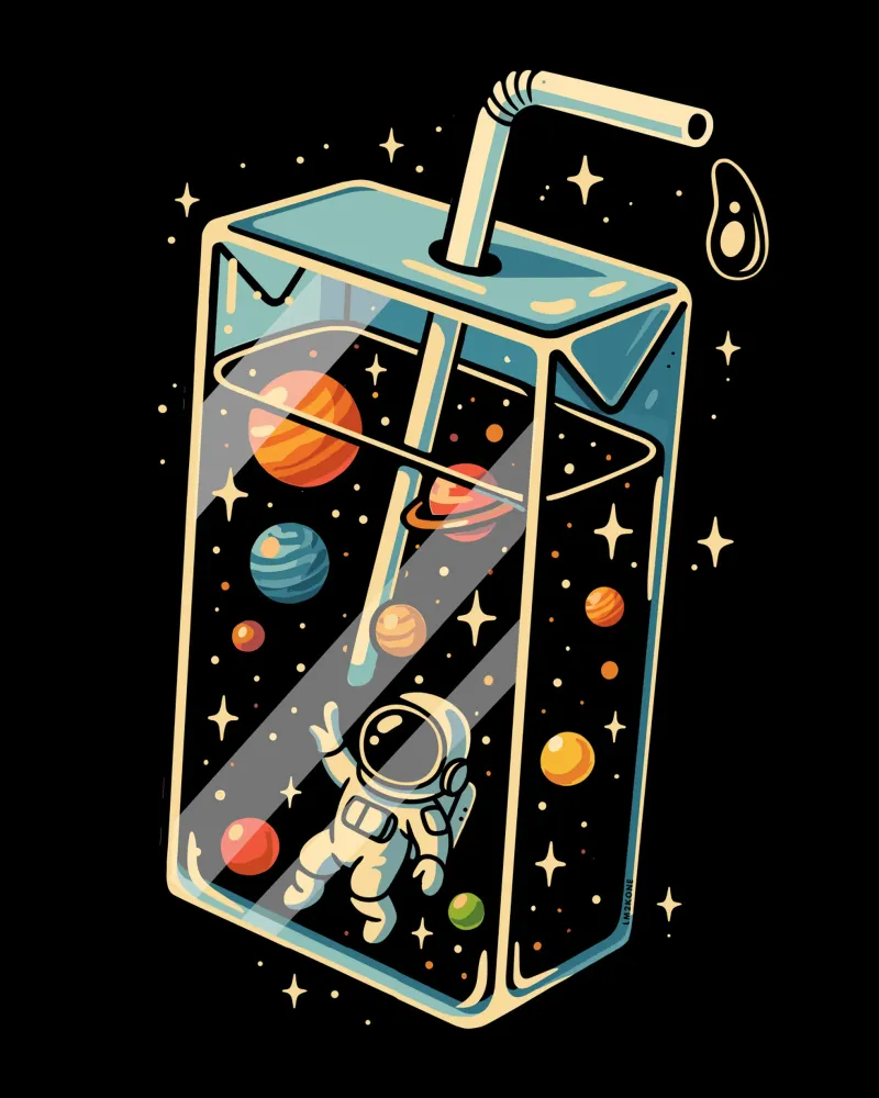 Astronaut In Space Juice hahnemühle by LM2KONE