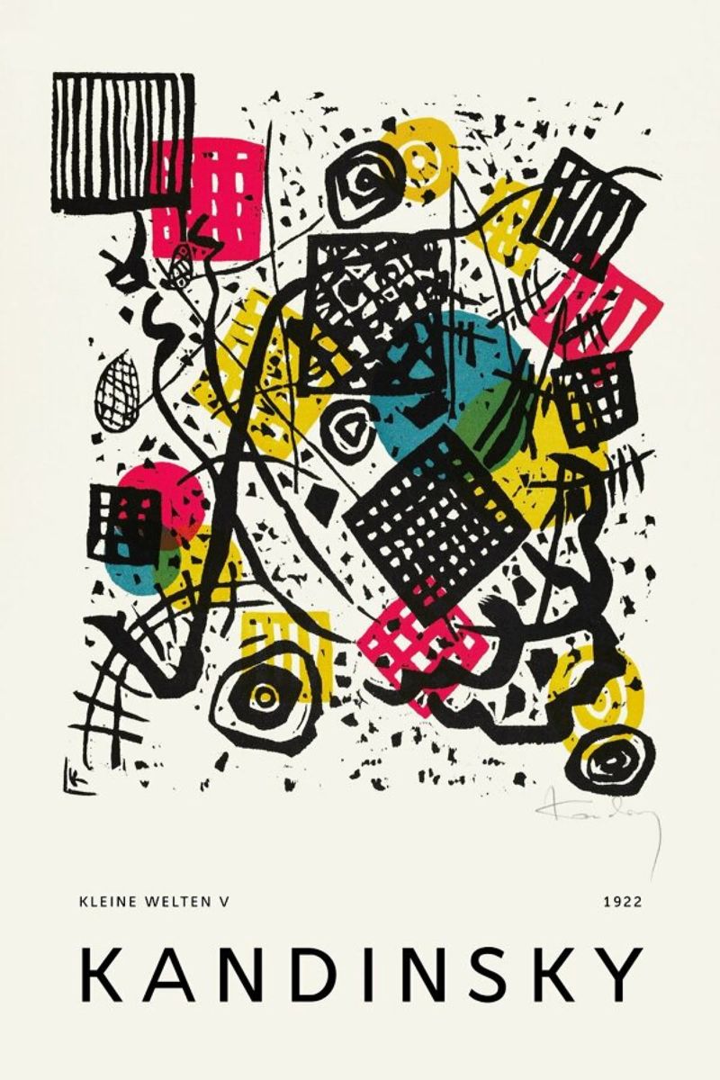 Kandinsky - Kleine Welten V poster van Vintage by JUNIQE
