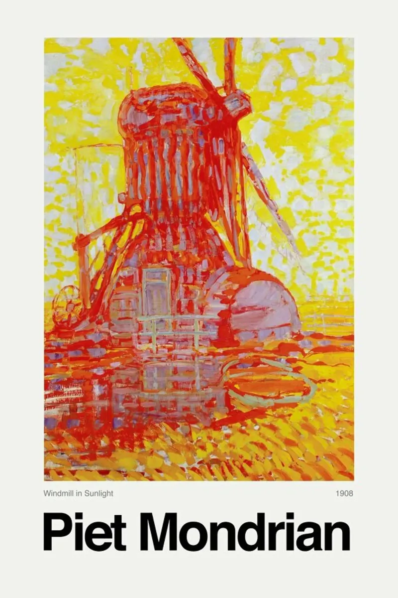 Mondrian - Windmill in Sunlight alluminio dibond da ARTOTHEK