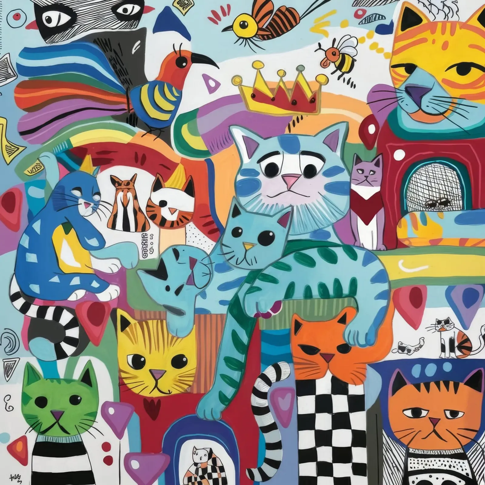 Mythical Cats canvas by Monarco Virtuoso